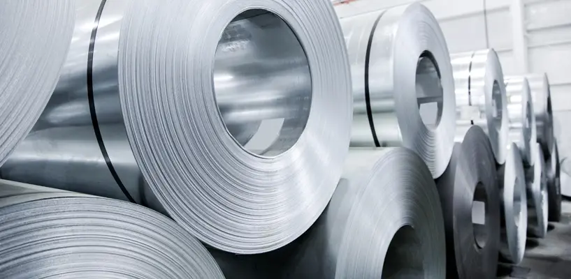 Rolls of 6061 and 5052 aluminum